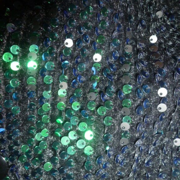 PLUS SIZE Emerald Green sequin Blazer- mini dress  Sz 26 - Picture 9 of 12